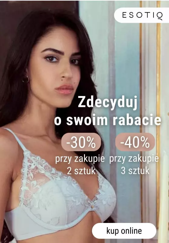 Esotiq - gazetka promocyjna -40% przy zakupie 3 sztuk od wtorku 08.10 do środy 16.10