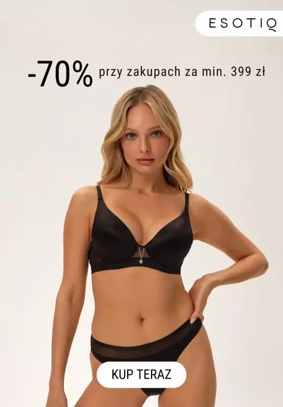 Esotiq - gazetka promocyjna -70% przy zakupach za min. 399 zł od środy 15.01 