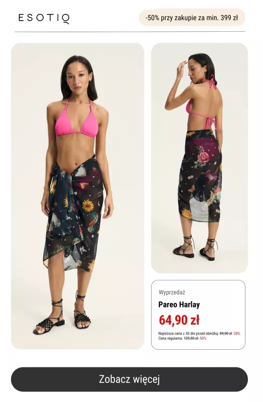 Esotiq - gazetka promocyjna -50% przy zakupach za min. 399 zł od środy 18.06 do poniedziałku 30.06 - strona 8