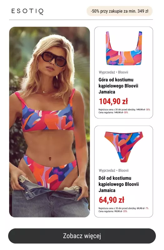 Esotiq - gazetka promocyjna -50% przy zakupach za min. 349 zł od poniedziałku 21.07  - strona 8