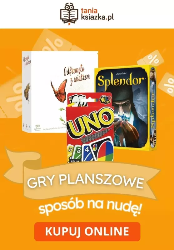 taniaksiazka.pl - gazetka promocyjna Gry planszowe w super cenach! od czwartku 25.01 do poniedziałku 05.02