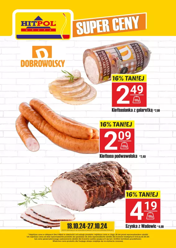 Hitpol - gazetka promocyjna SUPER CENY!  do niedzieli 27.10