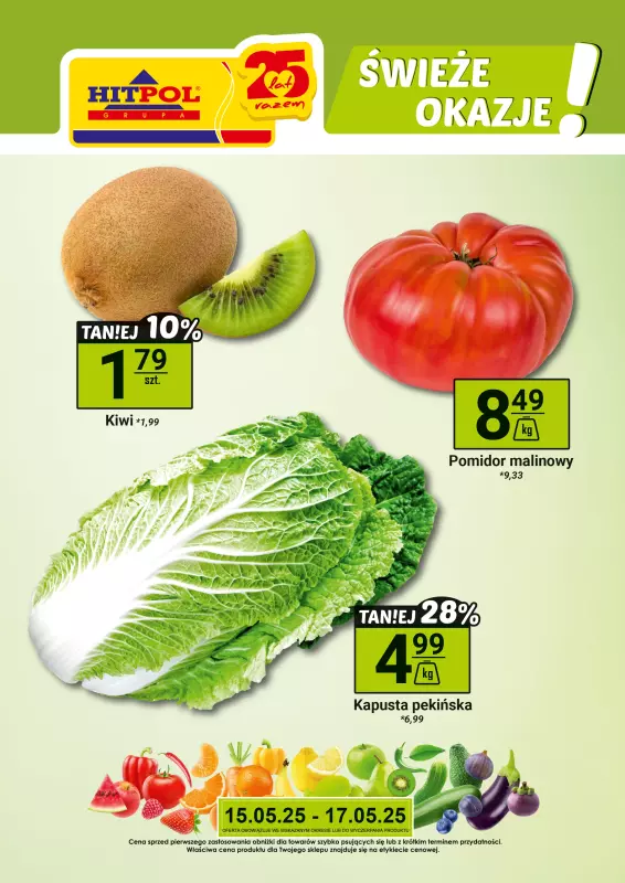 Hitpol - gazetka promocyjna Świeże okazje! od czwartku 15.05 do soboty 17.05