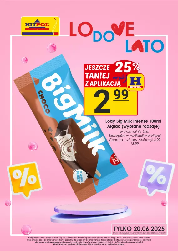 Hitpol - gazetka promocyjna LODOWE LATO! od piątku 20.06 do piątku 20.06