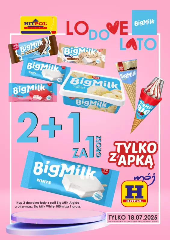 Hitpol - gazetka promocyjna LODOWE LATO! od piątku 18.07 do piątku 18.07