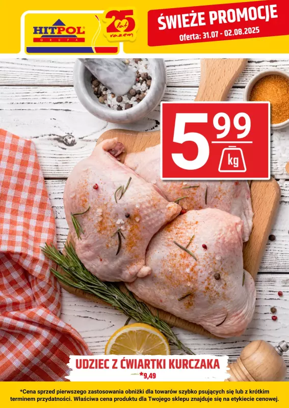 Hitpol - gazetka promocyjna Świeże promocje! od czwartku 31.07 do soboty 02.08