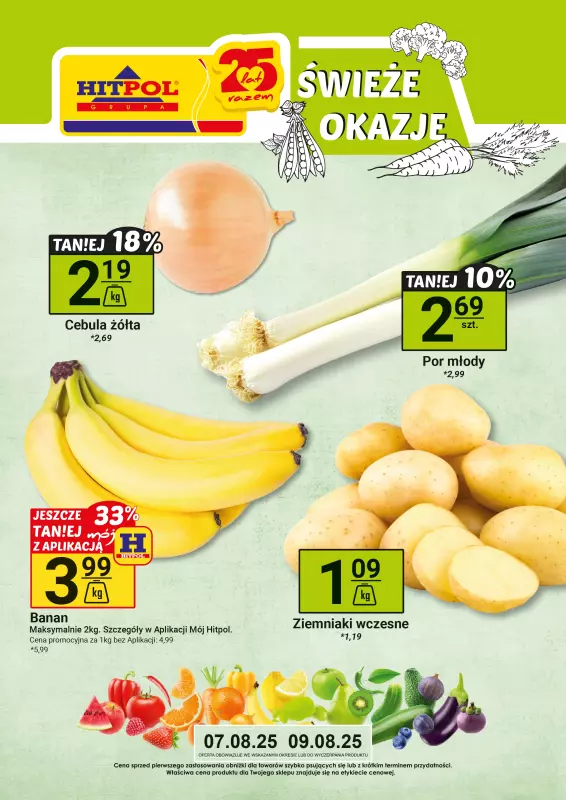 Hitpol - gazetka promocyjna Świeże okazje! od czwartku 07.08 do soboty 09.08