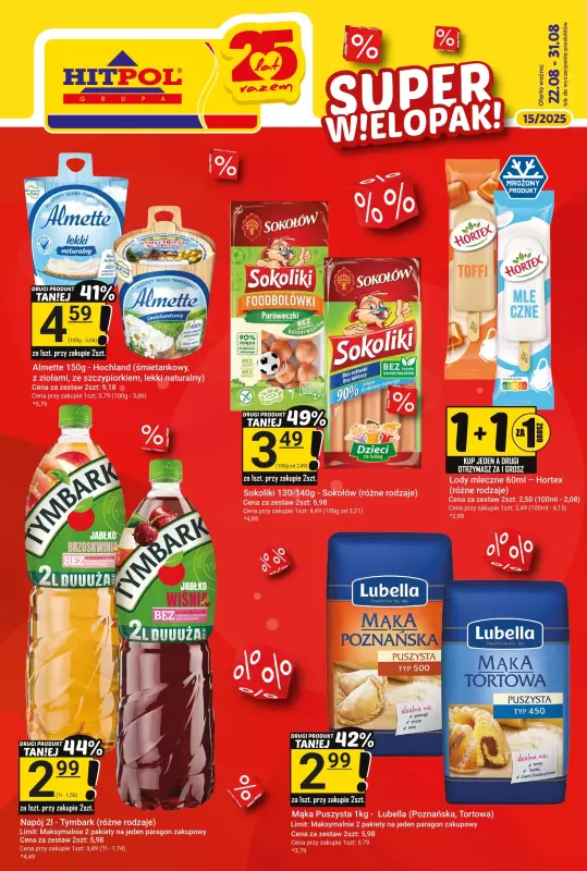 Hitpol - gazetka promocyjna Łap promocje z gazetki! od piątku 22.08 do niedzieli 31.08