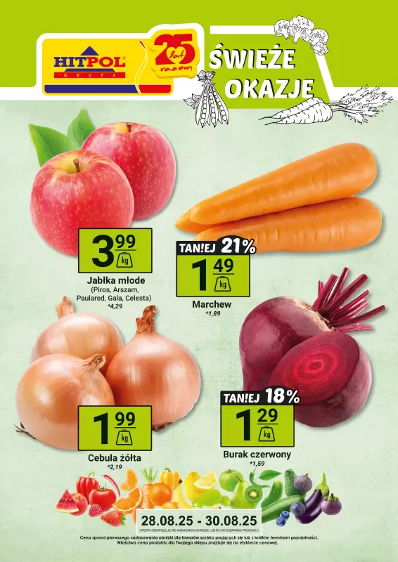 Hitpol - gazetka promocyjna Świeże okazje! od czwartku 28.08 do soboty 30.08