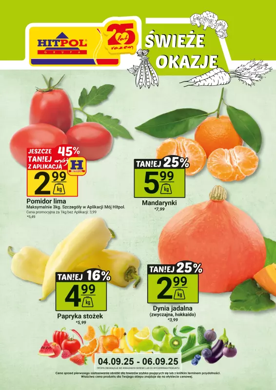 Hitpol - gazetka promocyjna Dary natury! od czwartku 04.09 do soboty 06.09