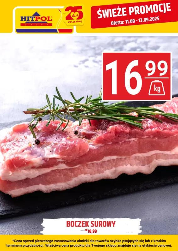 Hitpol - gazetka promocyjna Świeże promocje! od czwartku 11.09 do soboty 13.09