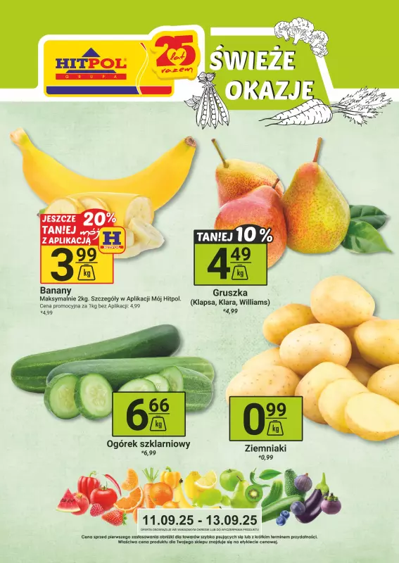 Hitpol - gazetka promocyjna Świeże okazje! od czwartku 11.09 do soboty 13.09