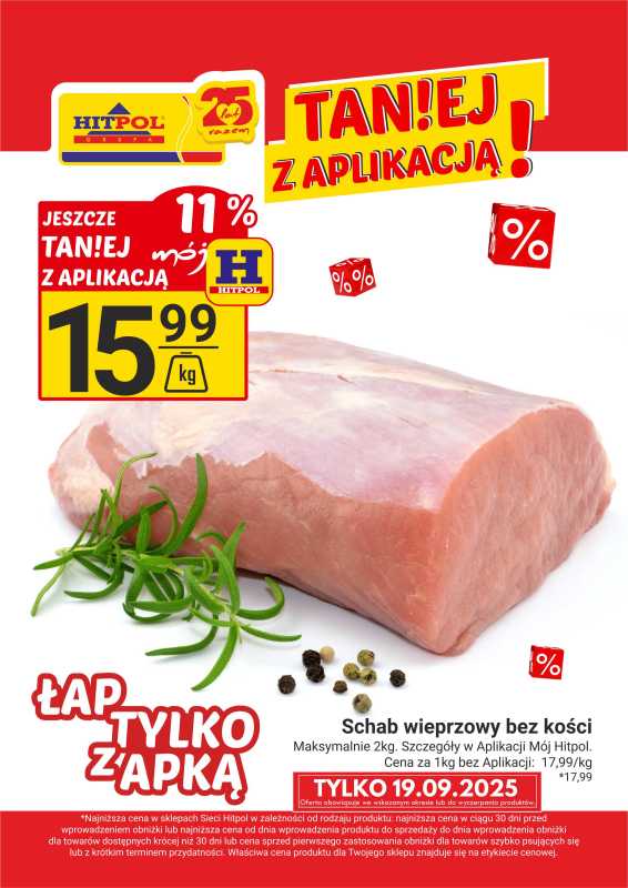 Hitpol - gazetka promocyjna Taniej z Aplikacją! od piątku 19.09 do piątku 19.09