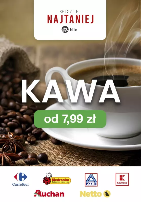 Blix - gdzie najtaniej - gazetka promocyjna Blix poleca - kawa mielona od poniedziałku 21.02 do czwartku 24.02
