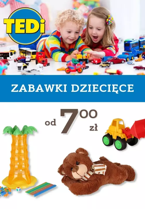Tedi - gazetka promocyjna Zabawki dziecięce od 7 zł od środy 23.02 do wtorku 01.03