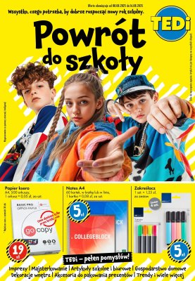 Tedi - gazetka promocyjna Powrót do szkoły od piątku 08.08 do soboty 16.08