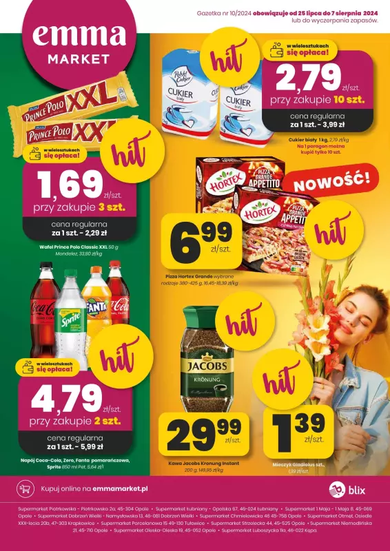 emma MARKET - gazetka promocyjna Gazetka od środy 31.07 do środy 07.08