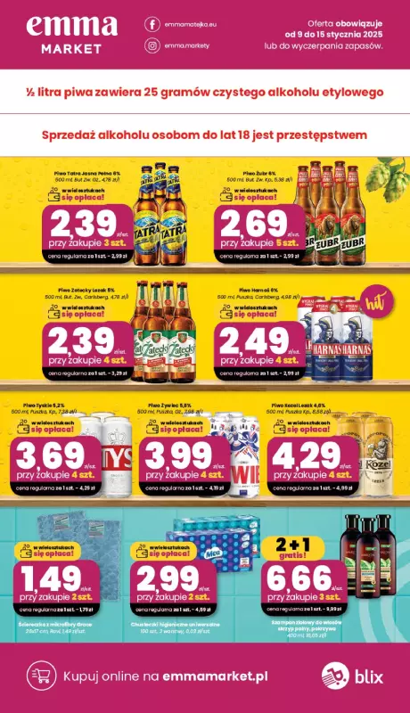 emma MARKET - gazetka promocyjna Gazetka od czwartku 09.01 do środy 15.01 - strona 6