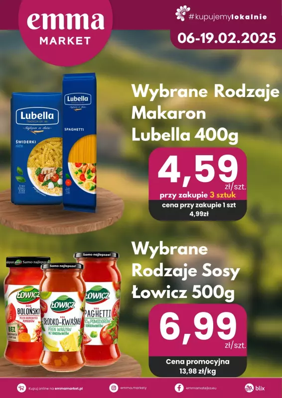 emma MARKET - gazetka promocyjna Plakat promocyjny od czwartku 06.02 do środy 19.02