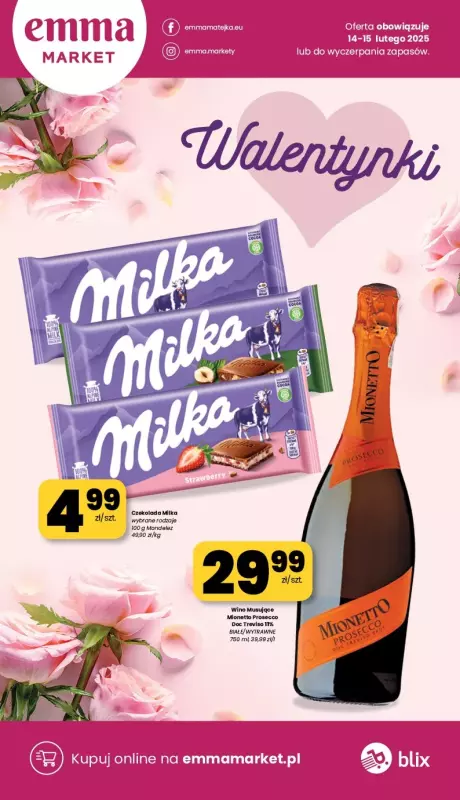 emma MARKET - gazetka promocyjna Oferta specjalna Walentynki od piątku 14.02 do soboty 15.02