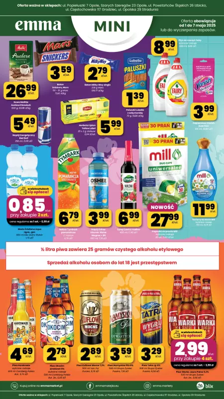 emma MARKET - gazetka promocyjna Plakaty promocyjne - Emma Mini od czwartku 01.05 do środy 07.05 - strona 2