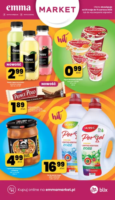 emma MARKET - gazetka promocyjna Gazetka od czwartku 29.05 do środy 11.06