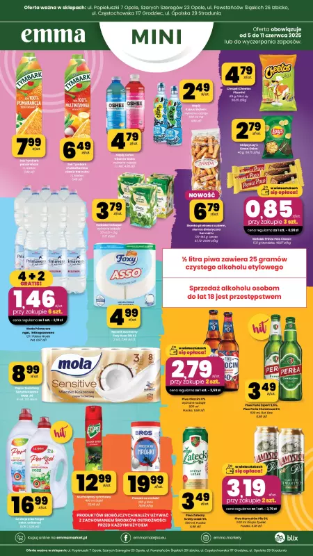 emma MARKET - gazetka promocyjna Plakaty promocyjne - Emma Mini od czwartku 05.06 do środy 11.06