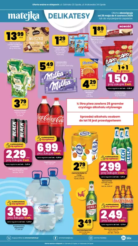emma MARKET - gazetka promocyjna Plakaty promocyjne - Emma Delikatesy od czwartku 29.05 do środy 04.06