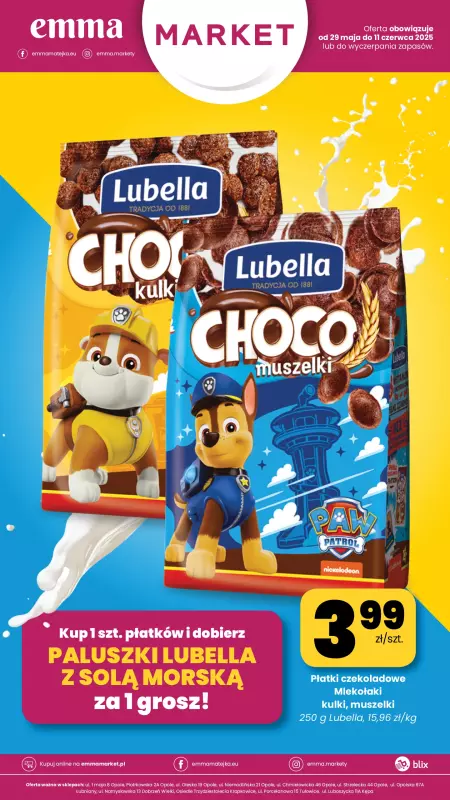 emma MARKET - gazetka promocyjna Plakat promocyjny od piątku 30.05 do środy 11.06