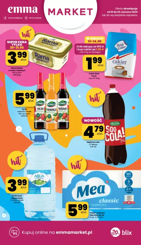 emma MARKET - gazetka promocyjna Gazetka od czwartku 12.06 do środy 25.06