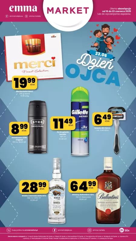 emma MARKET - gazetka promocyjna Dzień ojca od poniedziałku 16.06 do poniedziałku 23.06