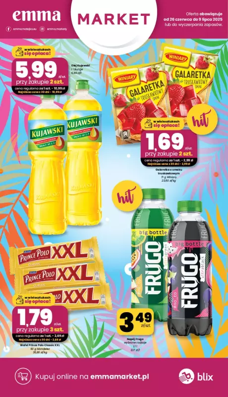 emma MARKET - gazetka promocyjna Gazetka od czwartku 26.06 do środy 09.07