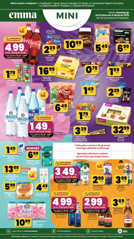 emma MARKET - gazetka promocyjna Plakaty promocyjne - Emma Mini od czwartku 24.07 do środy 06.08 - strona 3