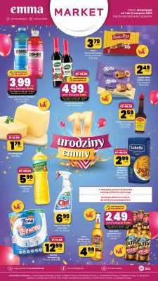emma MARKET - gazetka promocyjna Plakat promocyjny od poniedziałku 11.08 do środy 13.08