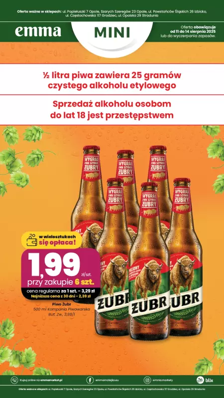 emma MARKET - gazetka promocyjna Plakat promocyjny - Emma Mini  