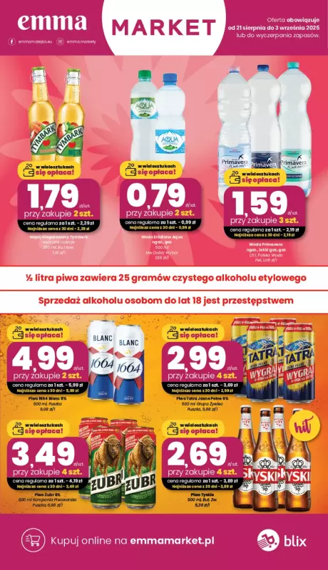 emma MARKET - gazetka promocyjna Gazetka od czwartku 21.08 do środy 03.09 - strona 5