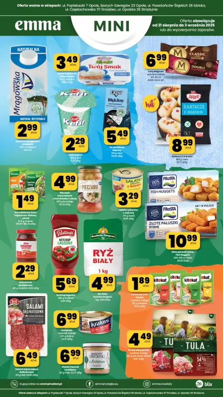 emma MARKET - gazetka promocyjna Plakaty promocyjne - Emma Mini od czwartku 21.08 do środy 03.09 - strona 4