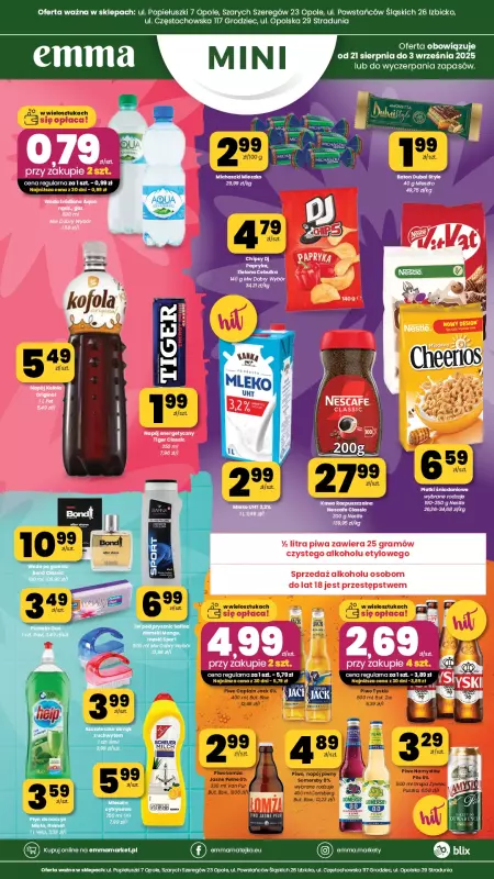 emma MARKET - gazetka promocyjna Plakaty promocyjne - Emma Mini od czwartku 21.08 do środy 03.09 - strona 2
