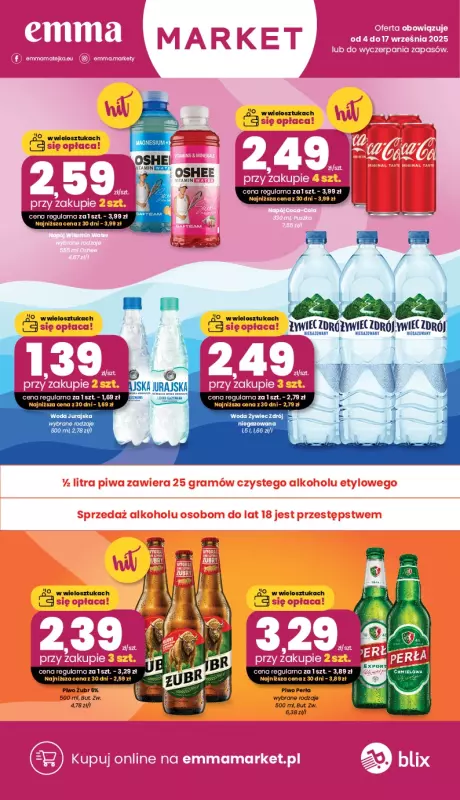 emma MARKET - gazetka promocyjna Gazetka od czwartku 04.09 do środy 17.09 - strona 5