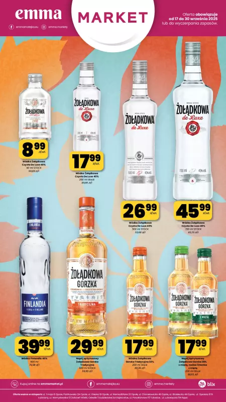 emma MARKET - gazetka promocyjna Plakaty alkoholowe od środy 17.09 do wtorku 30.09