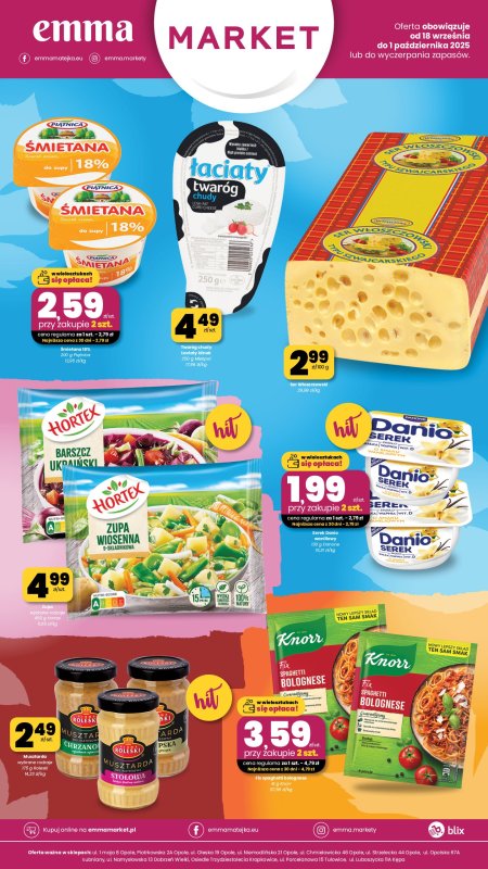 emma MARKET - gazetka promocyjna Plakaty promocyjne od czwartku 18.09 do środy 01.10