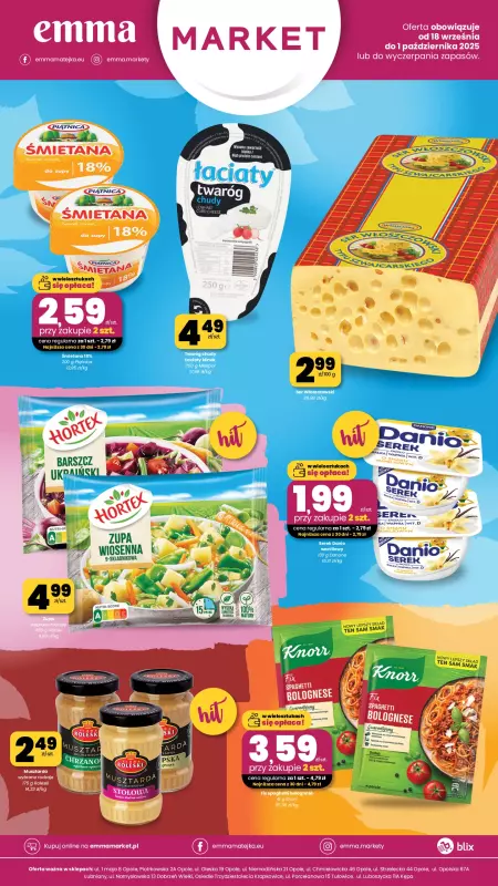 emma MARKET - gazetka promocyjna Plakaty promocyjne od czwartku 18.09 do środy 01.10