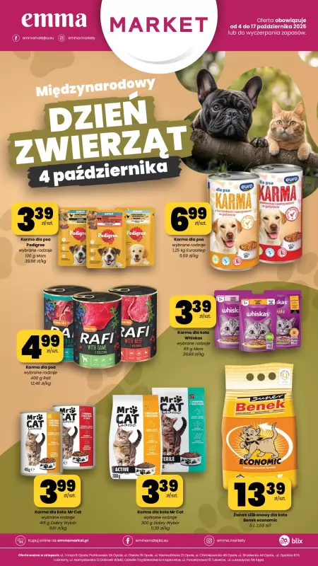 emma MARKET - gazetka promocyjna Dzień Zwierząt  