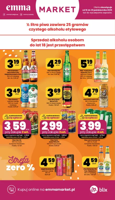 emma MARKET - gazetka promocyjna Gazetka od czwartku 16.10 do środy 29.10 - strona 16
