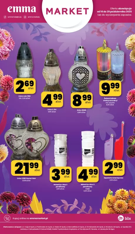 emma MARKET - gazetka promocyjna Gazetka od czwartku 16.10 do środy 29.10
