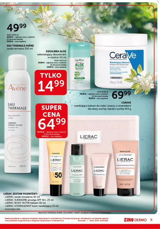 Ziko Dermo - gazetka promocyjna Gazetka od środy 30.04 do środy 14.05 - strona 9
