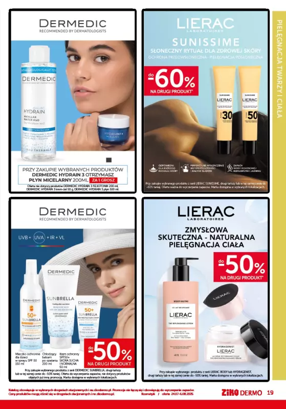 Ziko Dermo - gazetka promocyjna Gazetka od czwartku 24.07 do środy 06.08 - strona 19