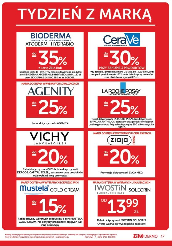 Ziko Dermo - gazetka promocyjna Gazetka od środy 17.09 do środy 01.10 - strona 17