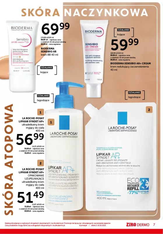 Ziko Dermo - gazetka promocyjna Gazetka od czwartku 02.10 do środy 15.10 - strona 7