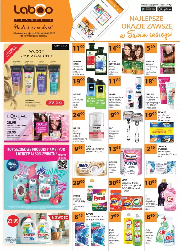Drogerie Laboo - gazetka promocyjna Gazetka od piątku 06.06 do poniedziałku 30.06